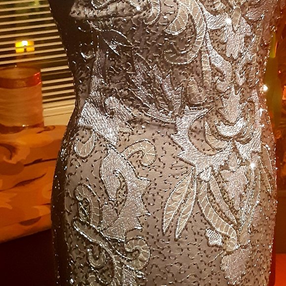 Gorgeous beaded gown, elegant yet contemporary, perfect for MOB, wedding, etc. - Picture 4 of 16